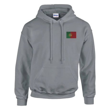 Sweat à capuche drapeau du portugal en broderie - pixelformaflag