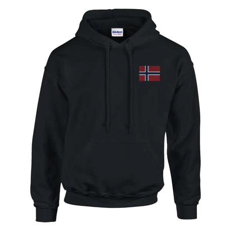 Sweat à capuche Drapeau du Svalbard et de Jan Mayen en broderie - Pixelforma 