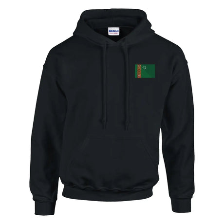 Sweat à capuche drapeau du turkménistan en broderie - pixelformaflag