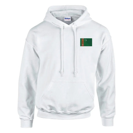 Sweat à capuche drapeau du turkménistan en broderie - pixelformaflag