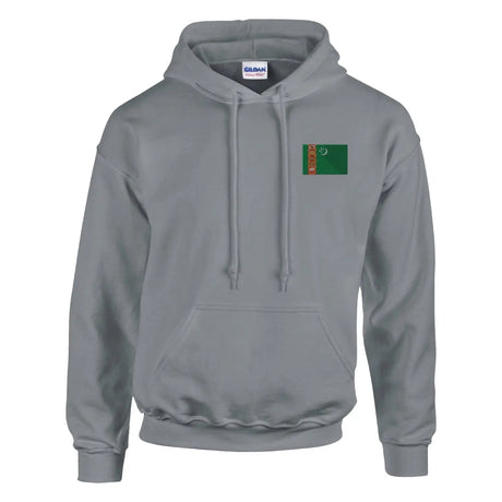 Sweat à capuche drapeau du turkménistan en broderie - pixelformaflag