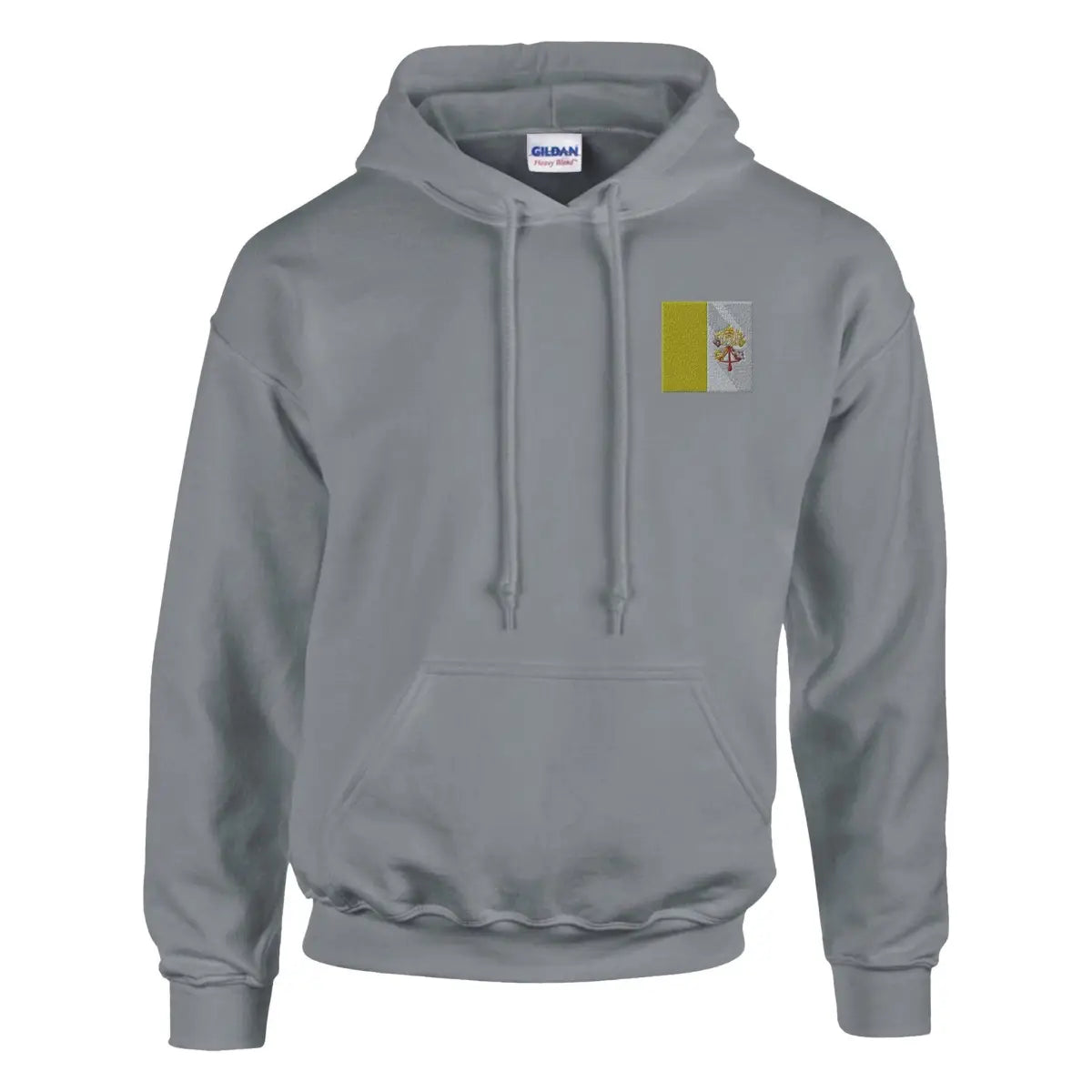 Sweat à capuche drapeau du vatican en broderie - pixelformaflag