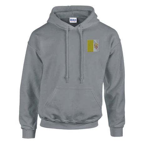 Sweat à capuche drapeau du vatican en broderie - pixelformaflag