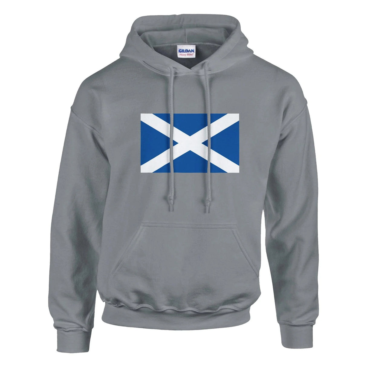 Sweat à capuche drapeau écosse coton mélangé brodé