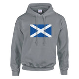 Sweat à capuche drapeau écosse coton mélangé brodé