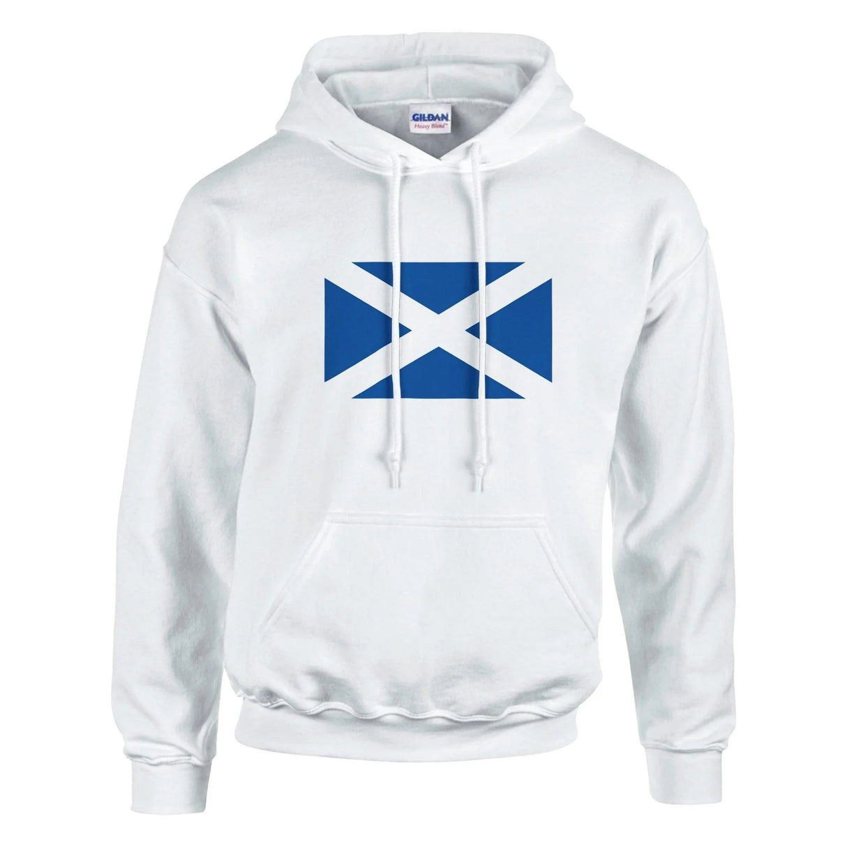 Sweat à capuche drapeau écosse coton mélangé brodé