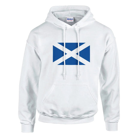 Sweat à capuche drapeau écosse coton mélangé brodé