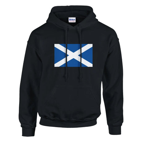 Sweat à capuche drapeau écosse coton mélangé brodé