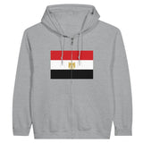 Sweat à capuche drapeau égypte à fermeture éclair - pixelformaflag