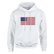 Sweat à capuche drapeau états-unis coton mélangé brodé