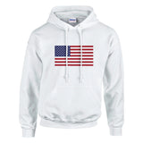 Sweat à capuche drapeau états-unis coton mélangé brodé