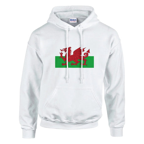 Sweat à capuche drapeau galles coton mélangé broderie
