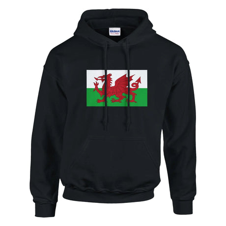 Sweat à capuche drapeau galles coton mélangé broderie