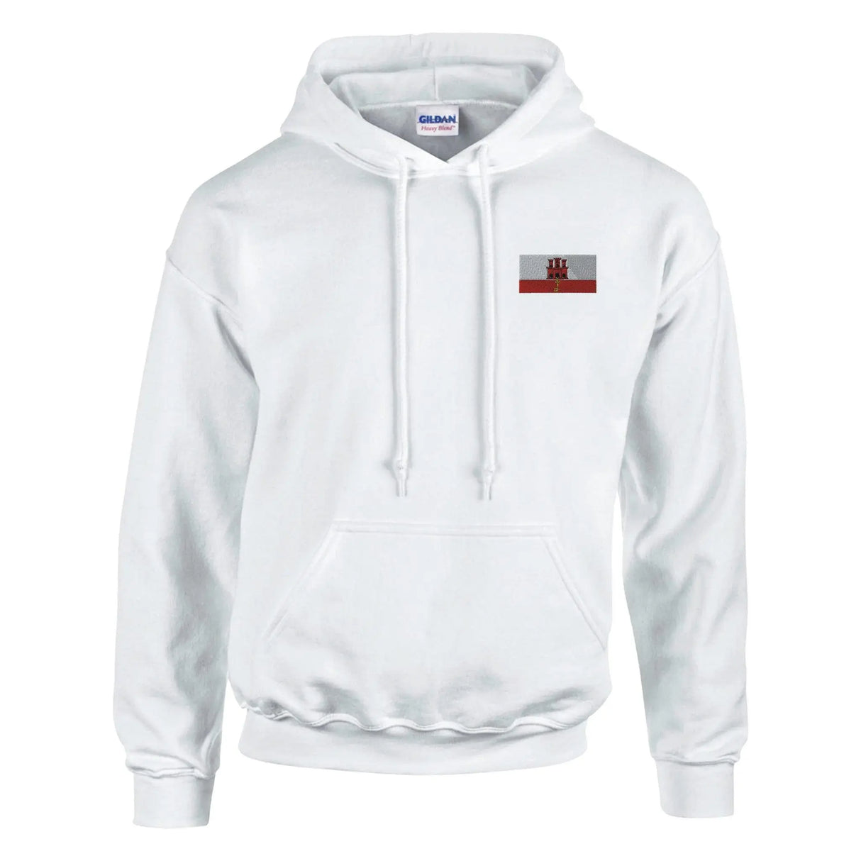 Sweat à capuche drapeau gibraltar brodé coton mélangé
