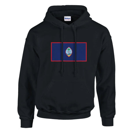 Sweat à capuche drapeau guam coton mélangé broderie