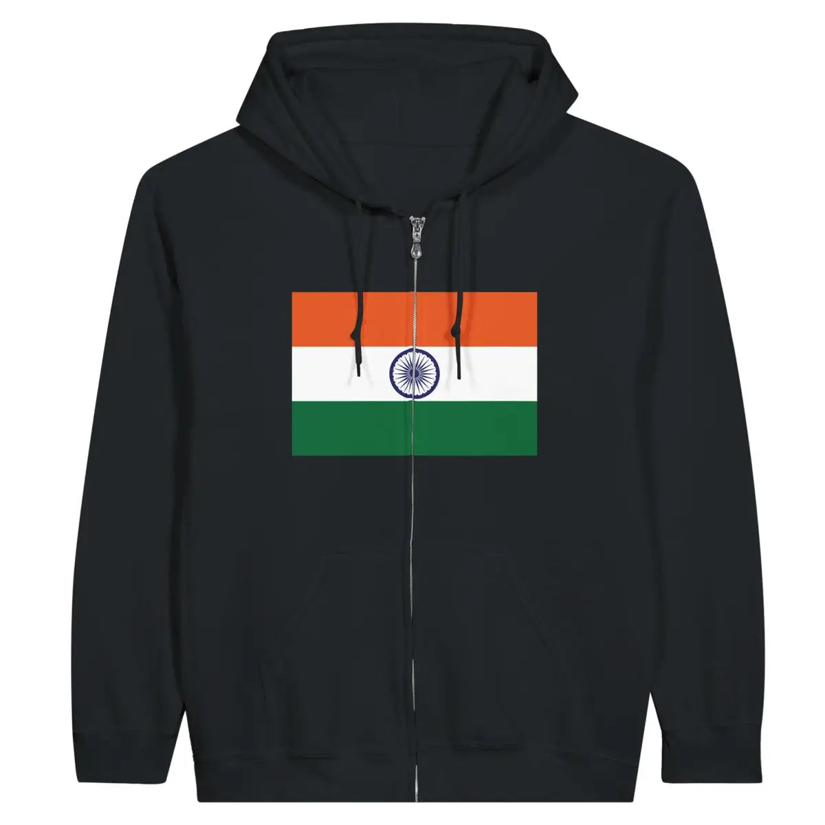 Sweat à capuche drapeau inde à fermeture éclair - pixelforma
