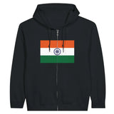 Sweat à capuche drapeau inde à fermeture éclair - pixelforma
