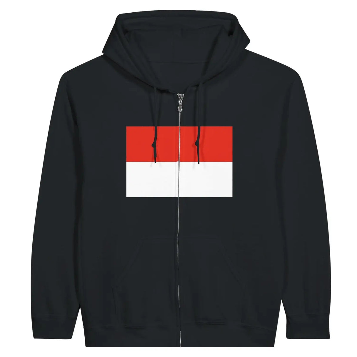 Sweat à capuche drapeau indonésie à fermeture éclair - pixelformaflag