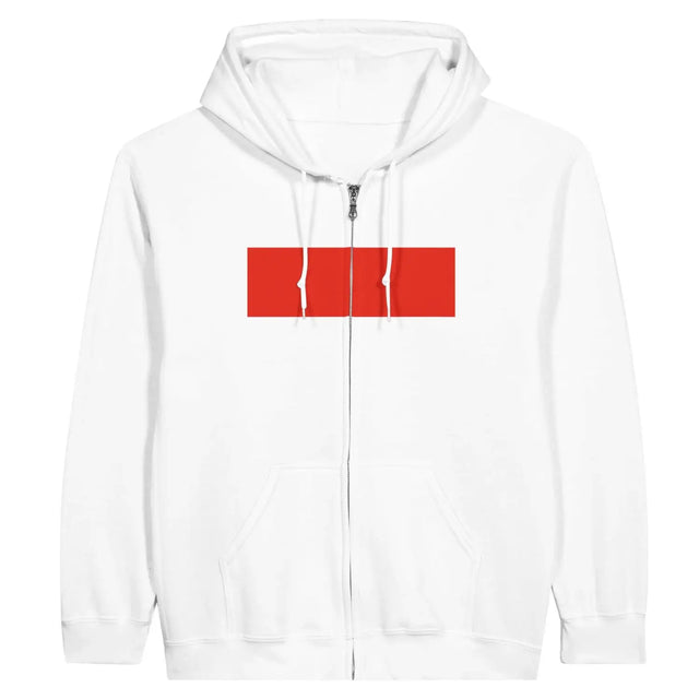 Sweat à capuche drapeau indonésie à fermeture éclair - pixelformaflag