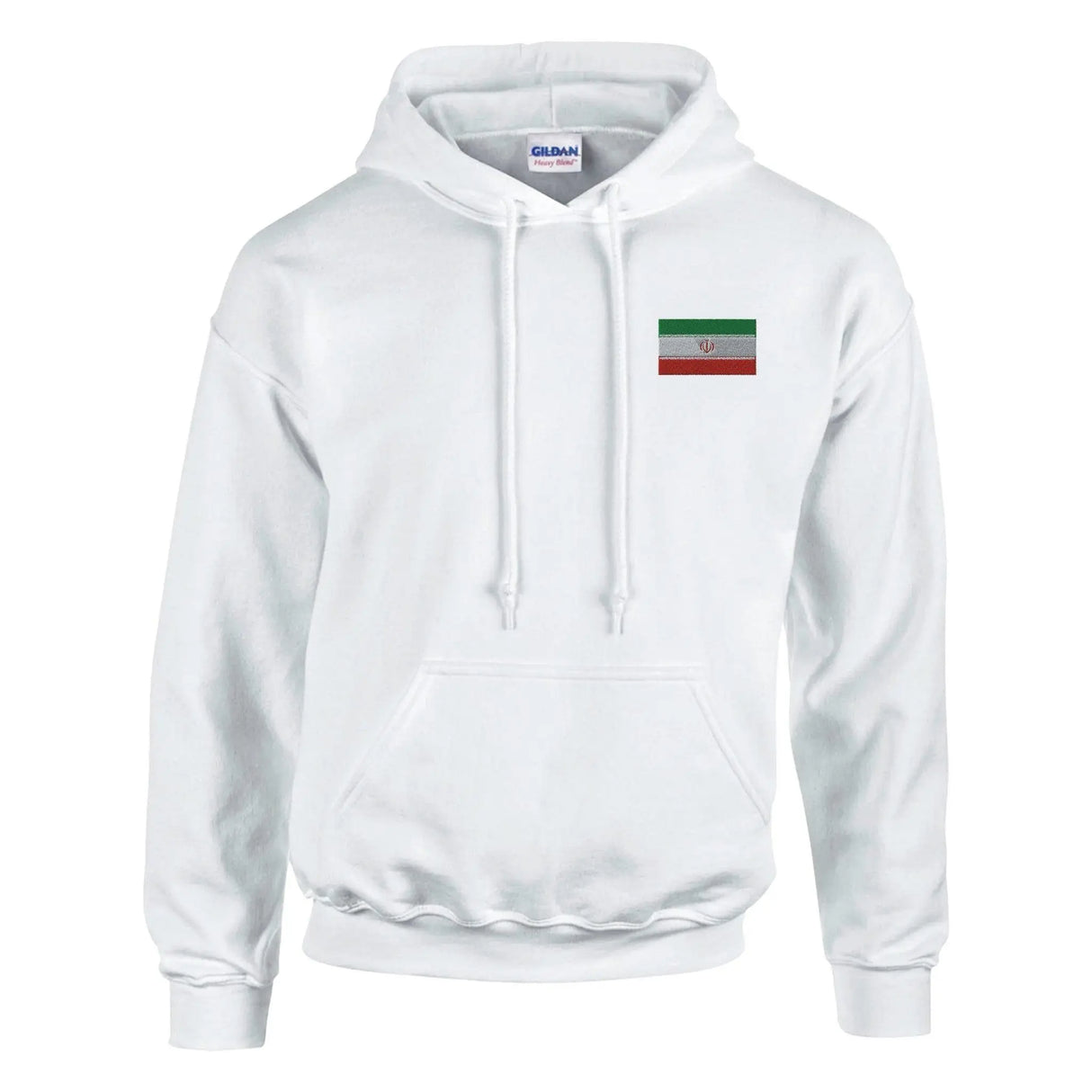 Sweat à capuche drapeau iran coton mélangé brodé