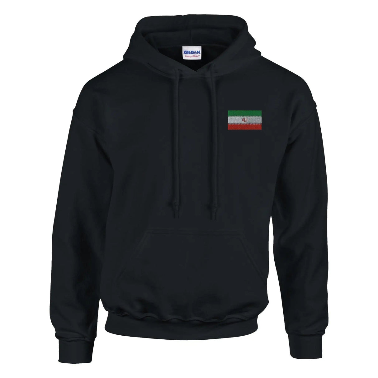 Sweat à capuche drapeau iran coton mélangé brodé