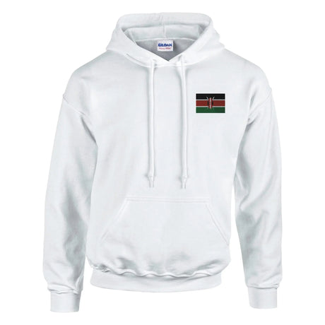Sweat à capuche drapeau kenya brodé coton mélangé