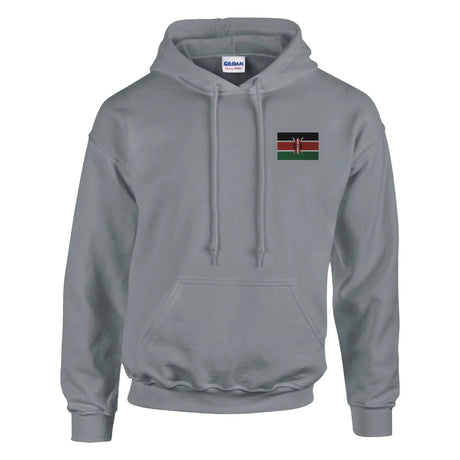 Sweat à capuche drapeau kenya brodé coton mélangé