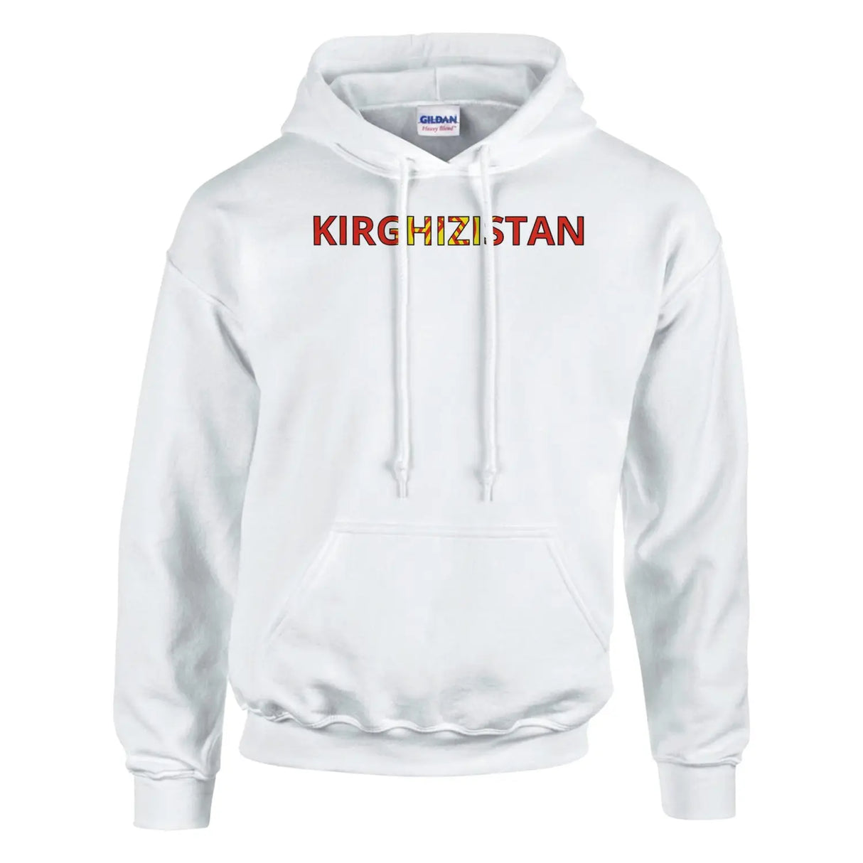 Sweat drapeau kirghizistan en écriture - pixelforma