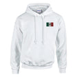 Sweat à capuche drapeau mexique brodé coton mélangé