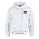 Sweat à capuche drapeau monaco broderie coton mélangé