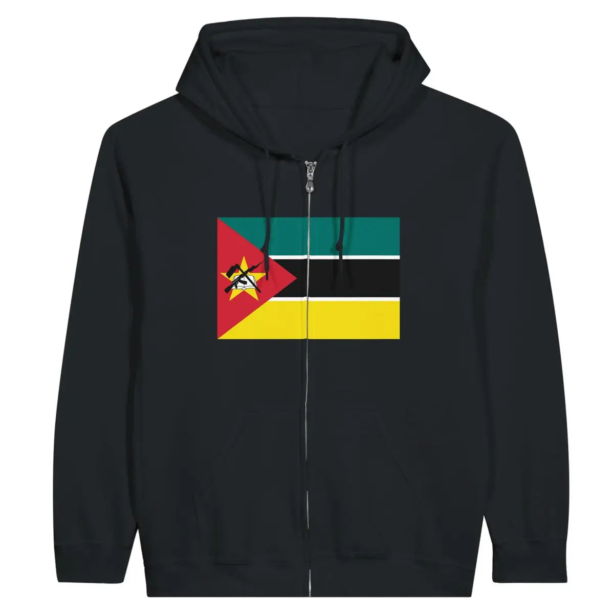 Sweat à capuche drapeau mozambique à fermeture éclair - pixelformaflag