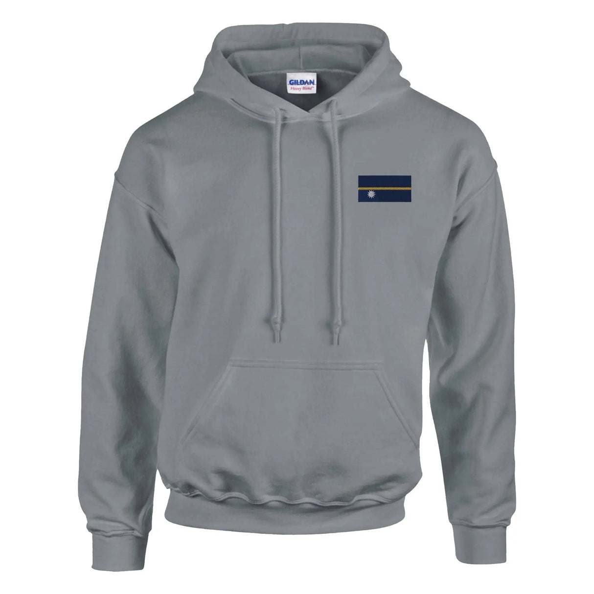 Sweat à capuche drapeau nauru coton mélangé brodé