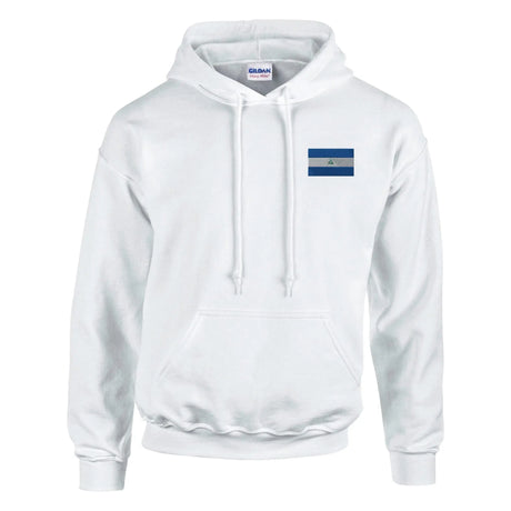Sweat à capuche drapeau nicaragua brodé coton mélangé