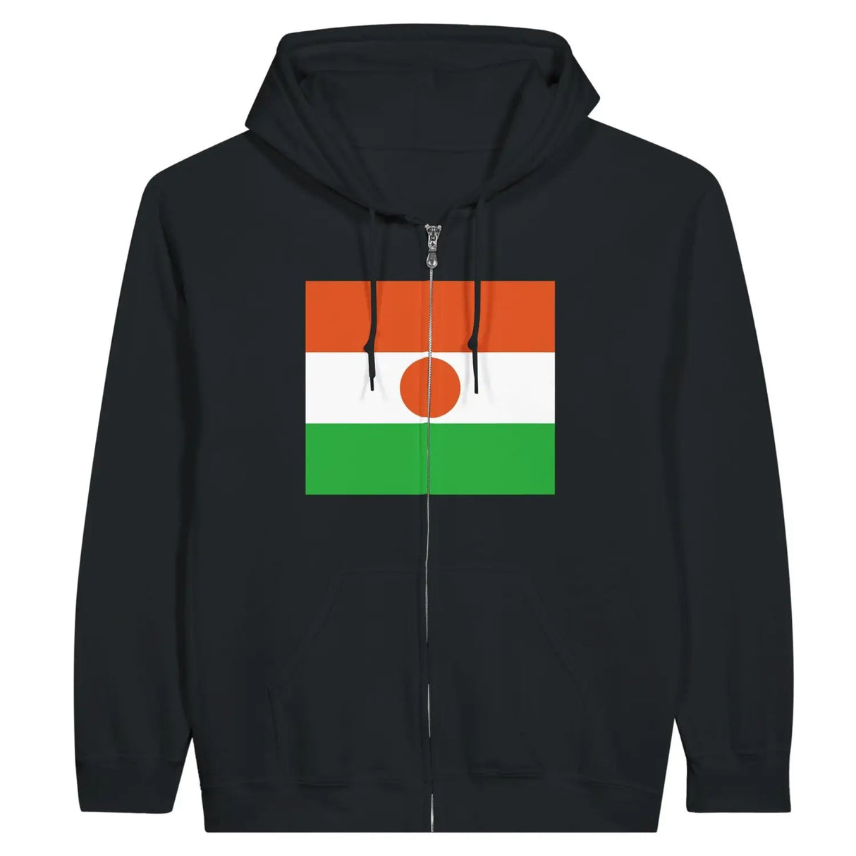 Sweat à capuche drapeau niger à fermeture éclair - pixelformaflag