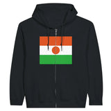 Sweat à capuche drapeau niger à fermeture éclair - pixelformaflag