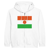 Sweat à capuche drapeau niger à fermeture éclair - pixelformaflag
