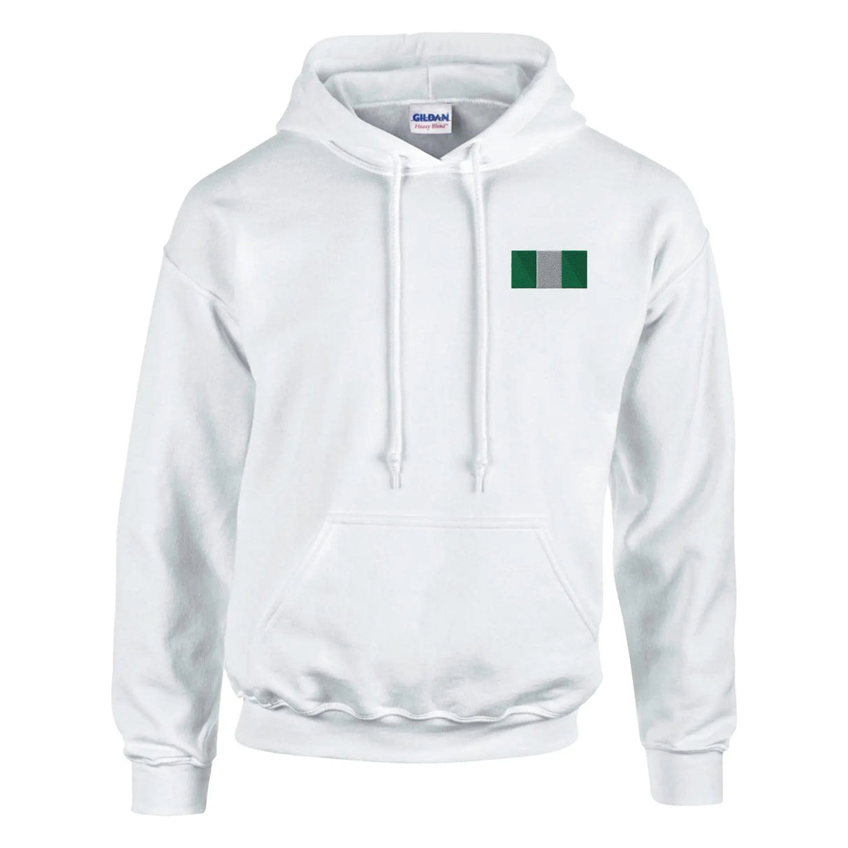 Sweat à capuche drapeau nigeria brodé coton mélangé