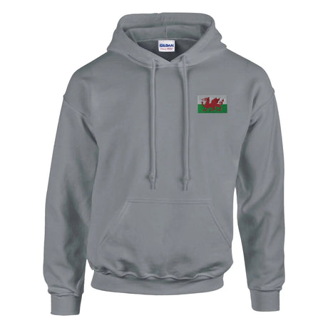 Sweat à capuche drapeau pays de galles brodé coton mélangé