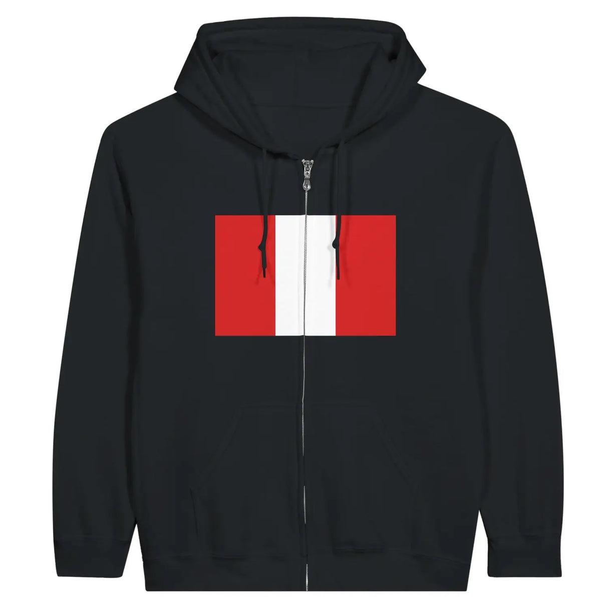 Sweat à capuche drapeau pérou à fermeture éclair - pixelformaflag