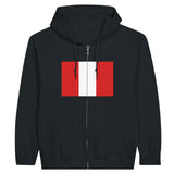 Sweat à capuche drapeau pérou à fermeture éclair - pixelformaflag