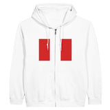 Sweat à capuche drapeau pérou à fermeture éclair - pixelformaflag