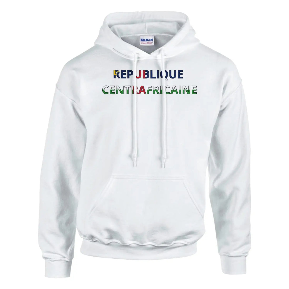 Sweat drapeau république centrafricaine en écriture - pixelforma