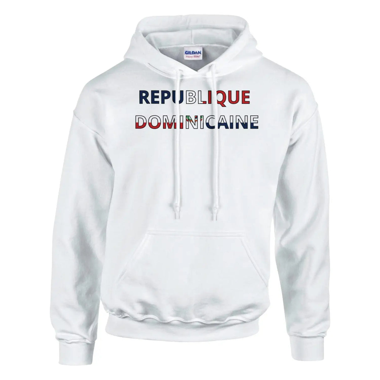 Sweat drapeau république dominicaine en écriture - pixelforma