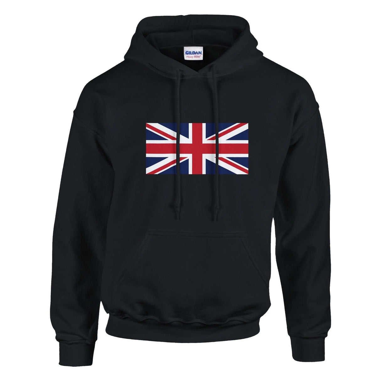 Sweat à capuche drapeau royaume-uni coton mélangé brodé