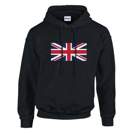 Sweat à capuche drapeau royaume-uni coton mélangé brodé