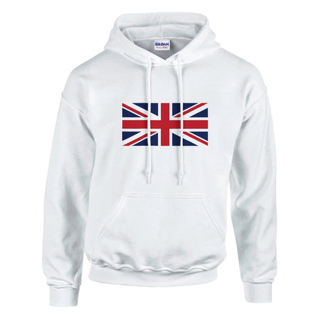 Sweat à capuche drapeau royaume-uni coton mélangé brodé