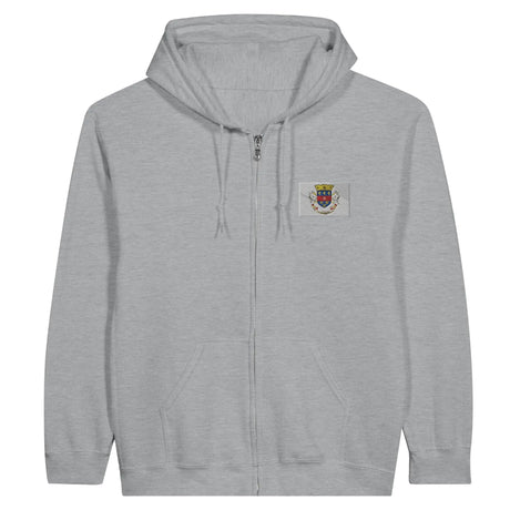 Sweat à capuche drapeau saint-barthélemy broderie coton