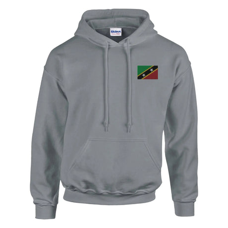 Sweat à capuche drapeau saint-christophe brodé coton mélangé