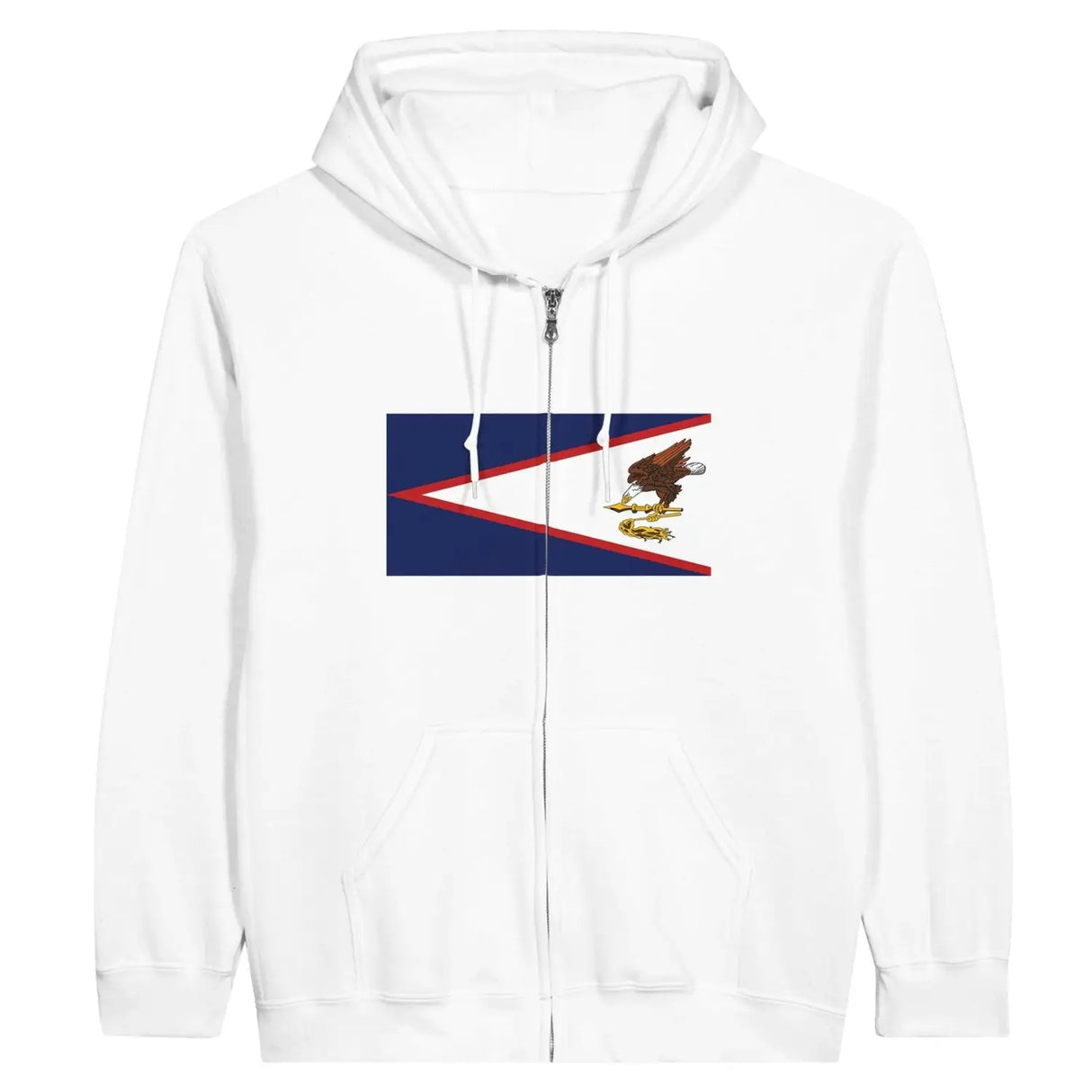 Sweat à capuche drapeau samoa américaines à fermeture éclair - pixelformaflag