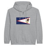 Sweat à capuche drapeau samoa américaines à fermeture éclair - pixelformaflag
